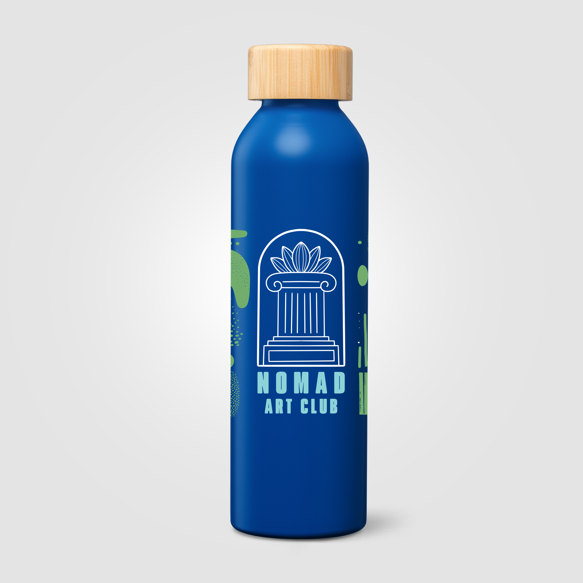 Gourde en aluminium recyclé 590 ml personnalisable Eden Bleu marine